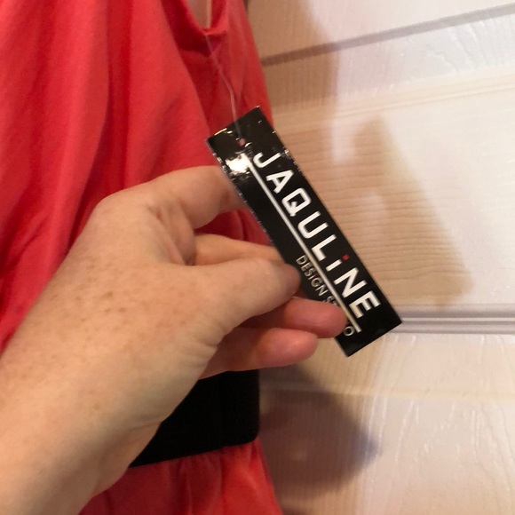 NWT Jacquline Design Studio coral sleeveless dress - Picture 5 of 6